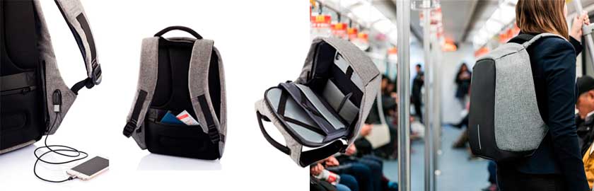 mochila-antirrobo Mochilas antirrobo personalizadas con Evalcris