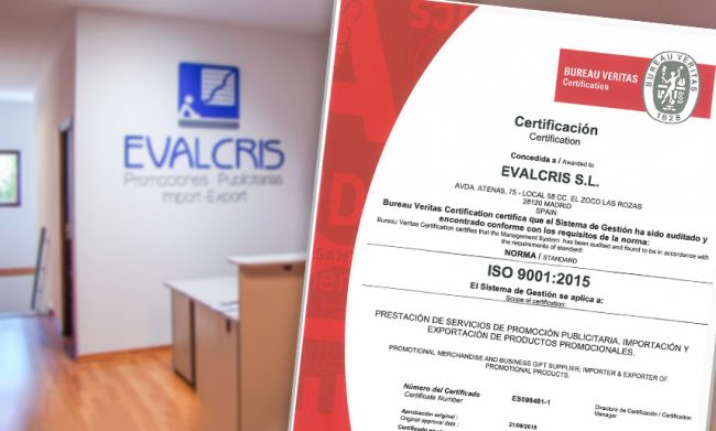 Renovamos nuestro certificado ISO 9001 por Bureau Veritas