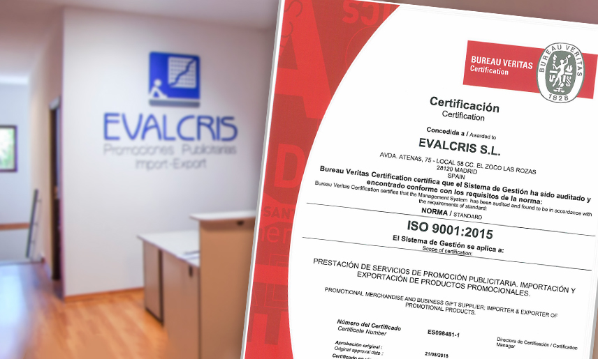 Renovamos nuestro certificado ISO 9001 por Bureau Veritas