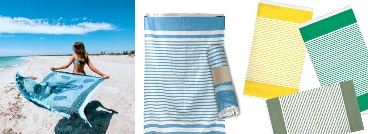 Pareos y toallas de algodón reciclado. Productos ECO con Evalcris