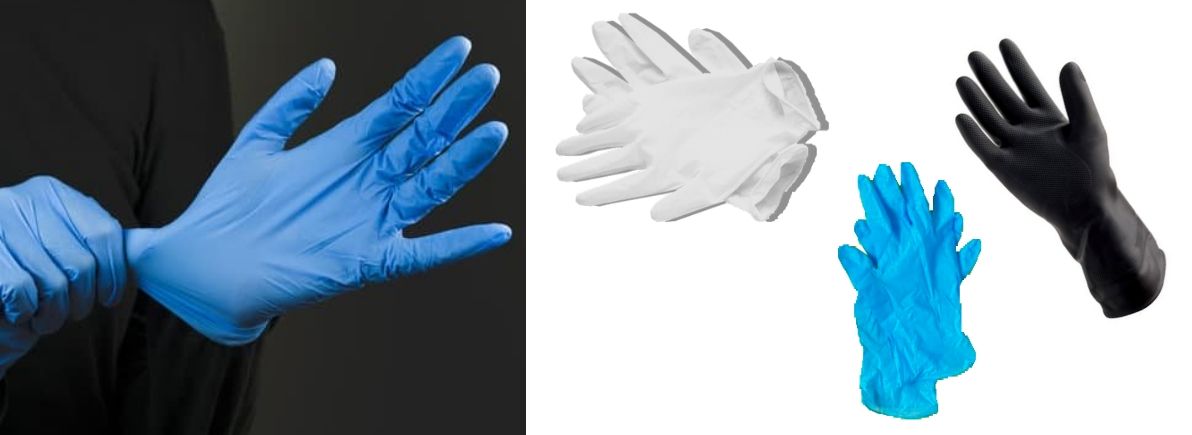 Guantes desechables de vinilo o nitrilo con Evalcris