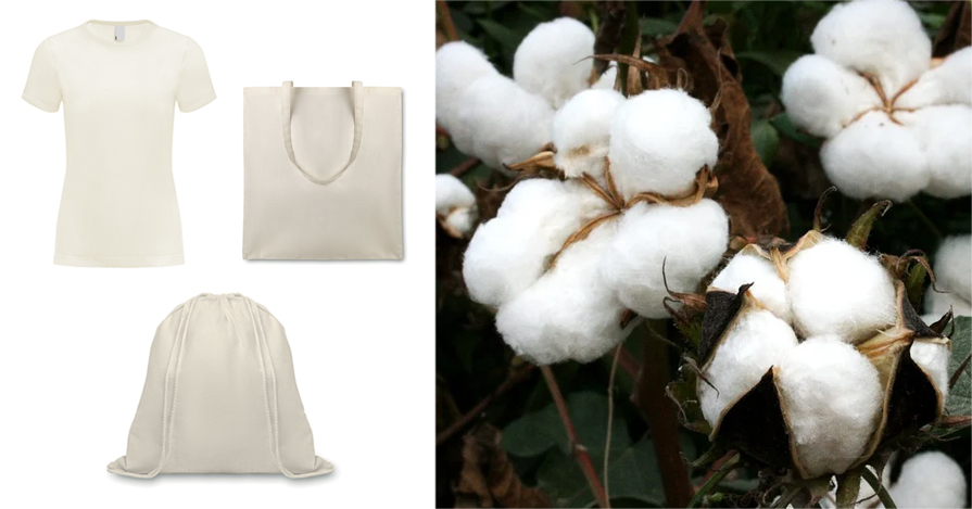 Materiales ecológicos en productos promocionales: algodón orgánico
