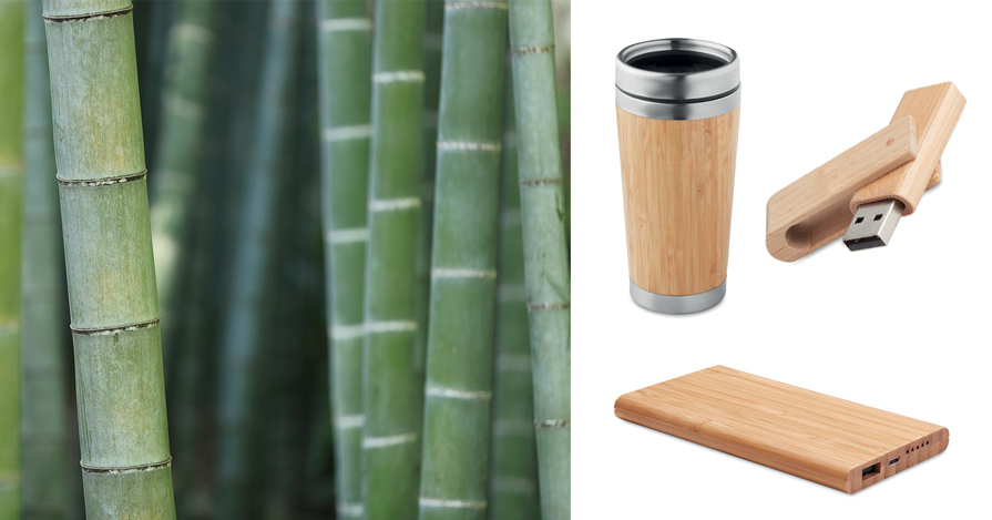 Materiales ecológicos en productos promocionales: bambú