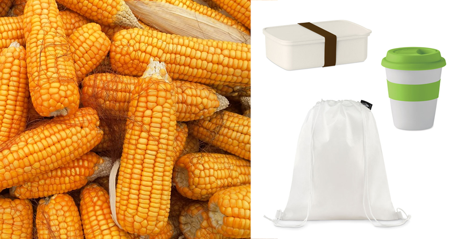 Materiales ecológicos en productos promocionales: ácido poliláctico maiz