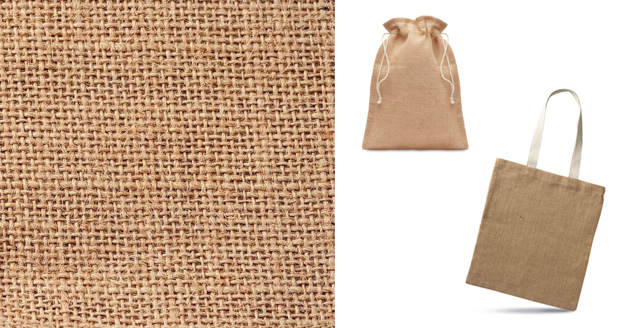 Materiales ecológicos en productos promocionales: yute