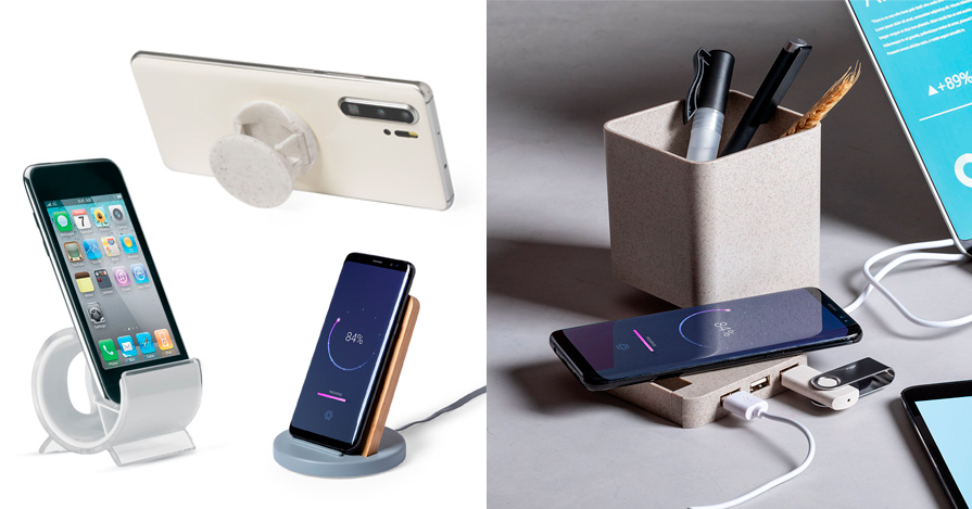Top productos para el teletrabajo con Evalcris: soportes y cargadores para el móvil