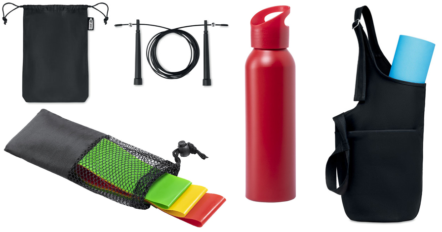 Novedades en merchandising 2021 con Evalcris: productos de gimnasio