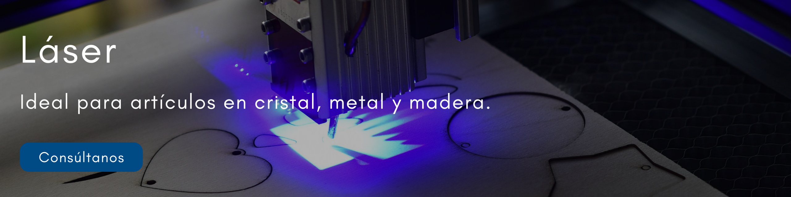 Banner grabado láser, desktop