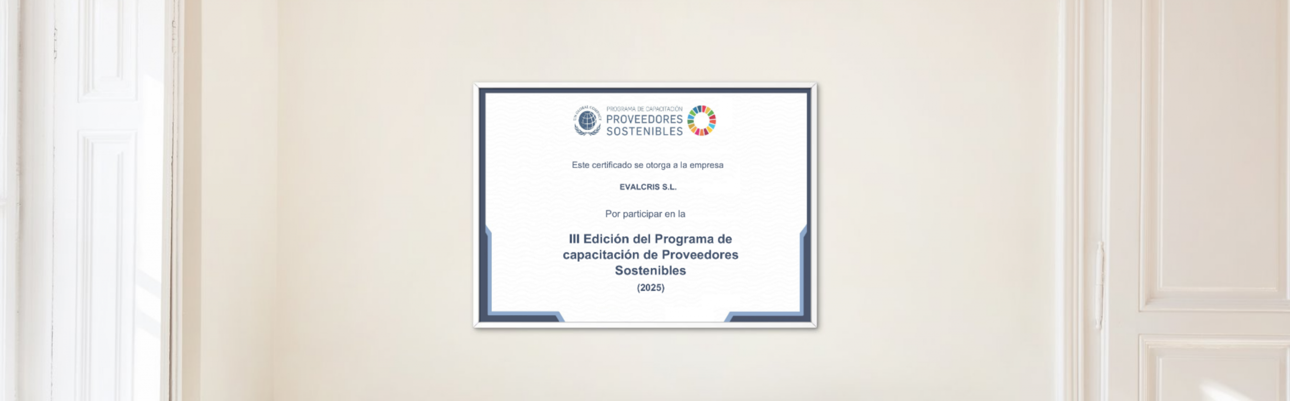 Banner-Post-Proveedores-Sostenibles Imagen Certificación Proveedores Sostenibles Evalcris 2025