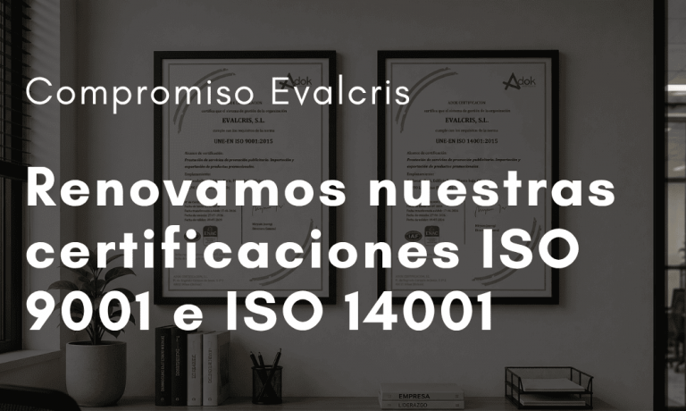 Imagen post Renovación Certificaciones ISO 9001 y 14001 por Evalcris