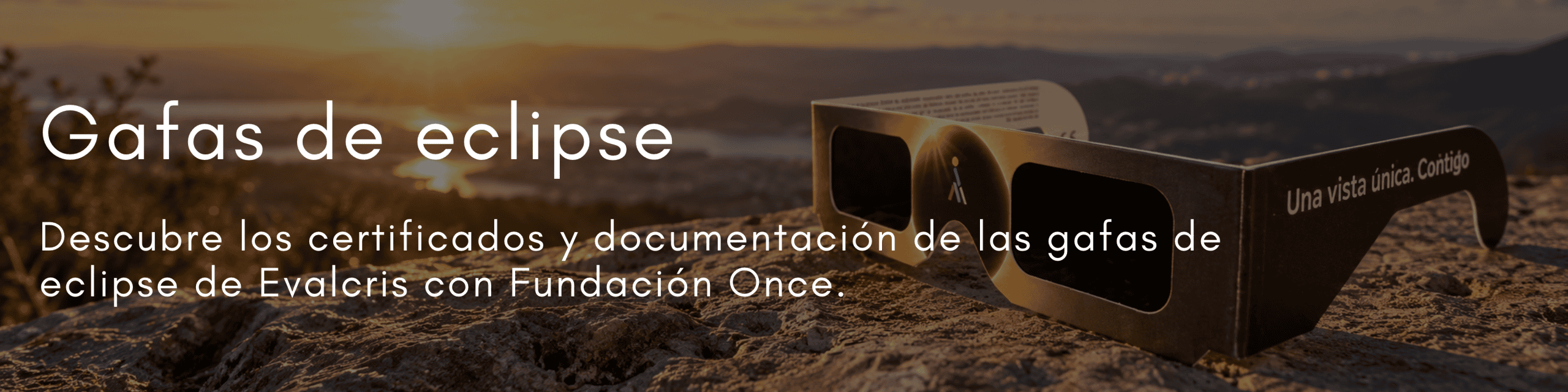 Gafas eclipse Fundación Once y Evalcris